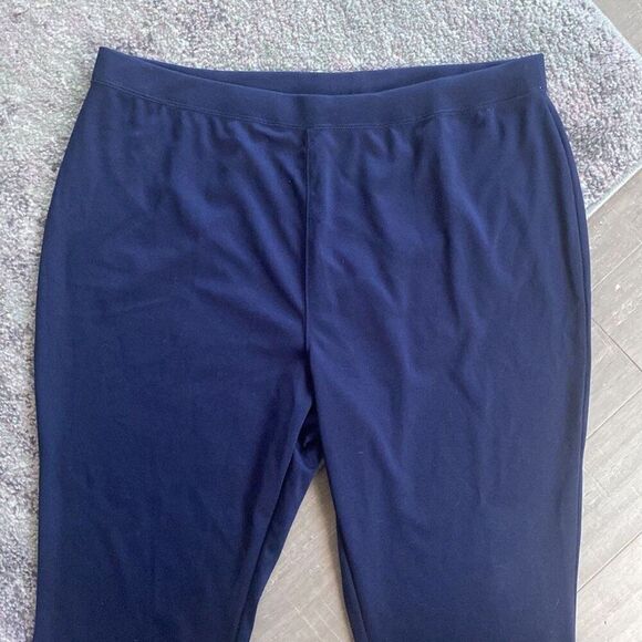 Woman Within Women's Navy Blue Sweat Lounge Plus Size Pants Trousers 28W - Picture 2 of 4